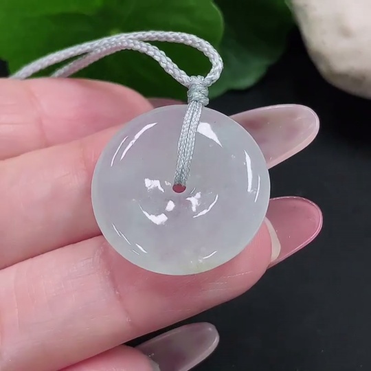 F34033534 Jadeite Peach Blossom Pendant with a Total Weight of Approximately 5.7g