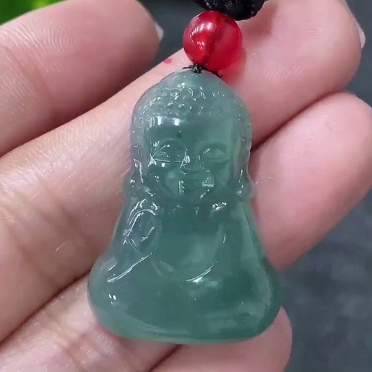 F34997973 Jadeite Pendant Baby Buddha