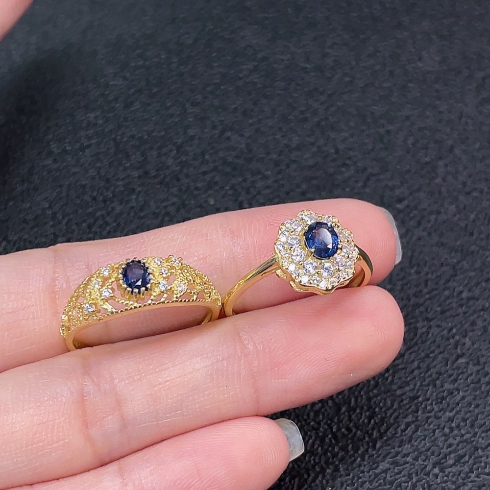 C34039340 Sapphire Ring Non-Gold Adjustable Total Weight Approx. 3.57g Sell as a Lot