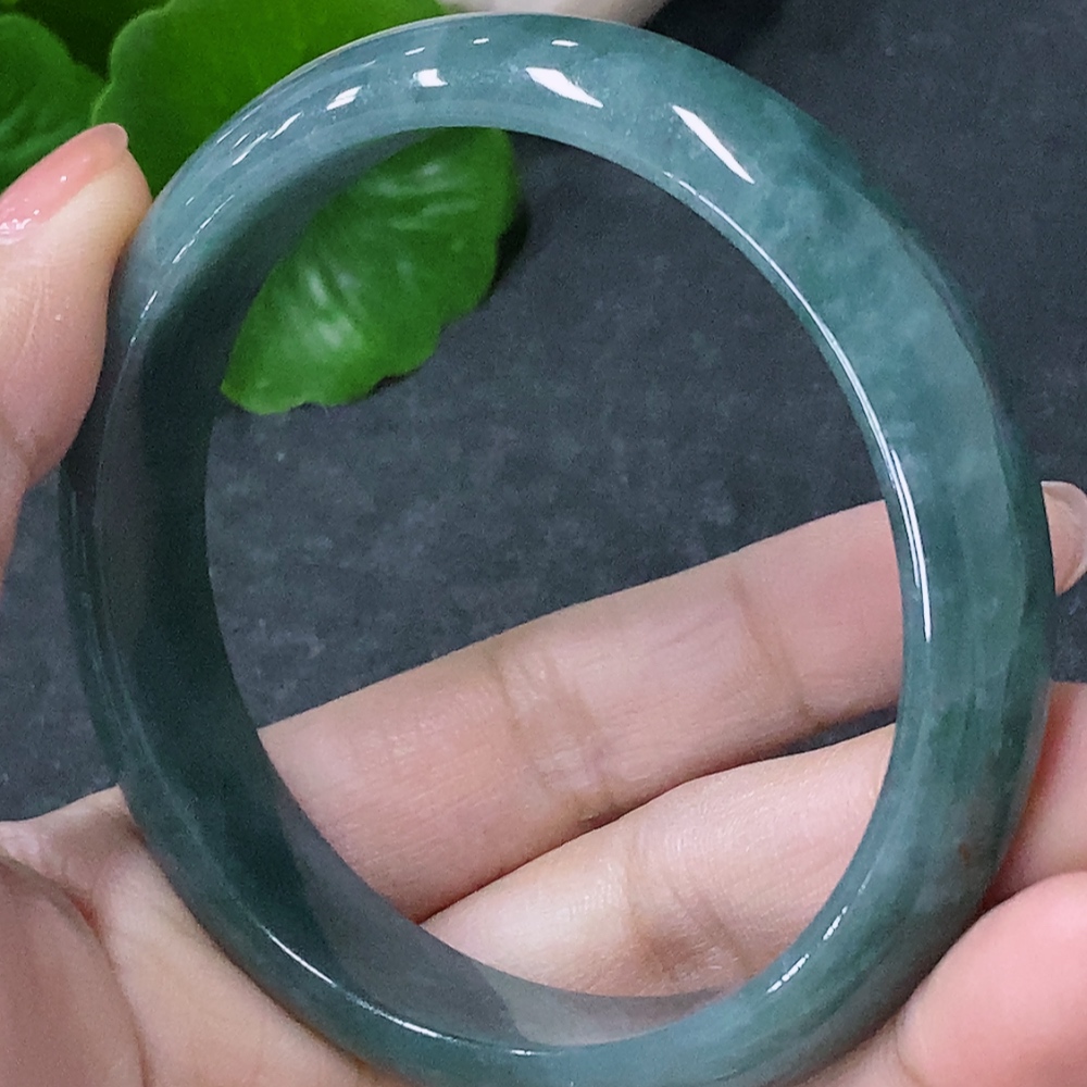 F34043707 Jadeite Round Bangle Size 56.8mm Total Weight Approx. 41.35g