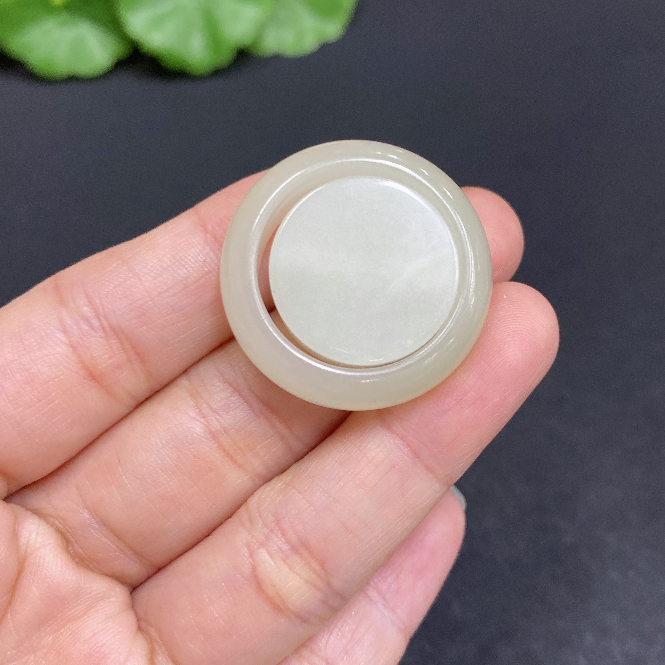 H33878530 Hetian Jade Ring Set, Size 23, Total Weight Approx.12.5g