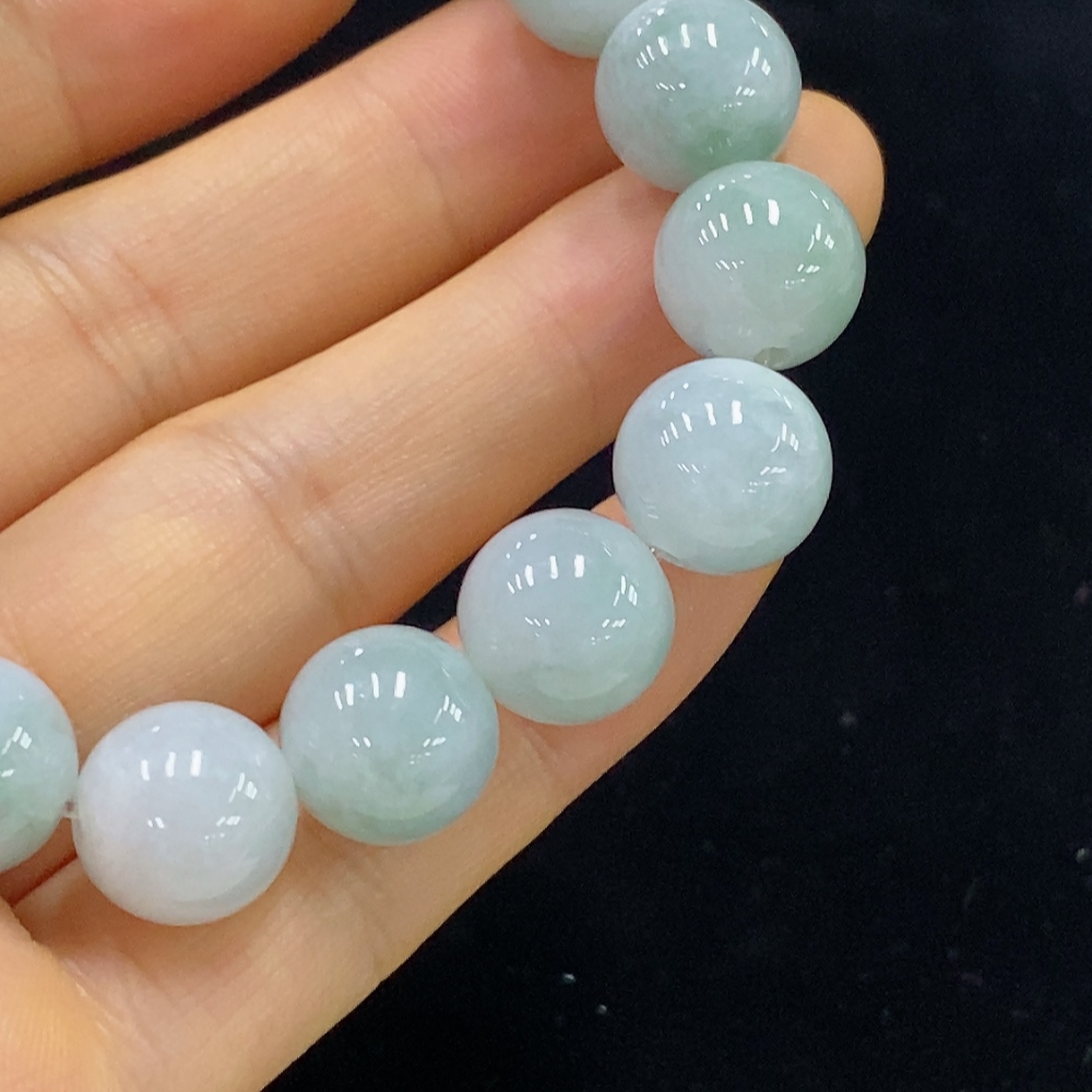 F34025373 Jadeite Bracelet Total Weight Approx. 50.13g Size About 12mm