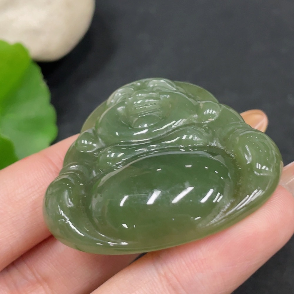 H32726176 Hetian Jade Pendant - Buddha Figure - Total Weight Approx. 25.7g
