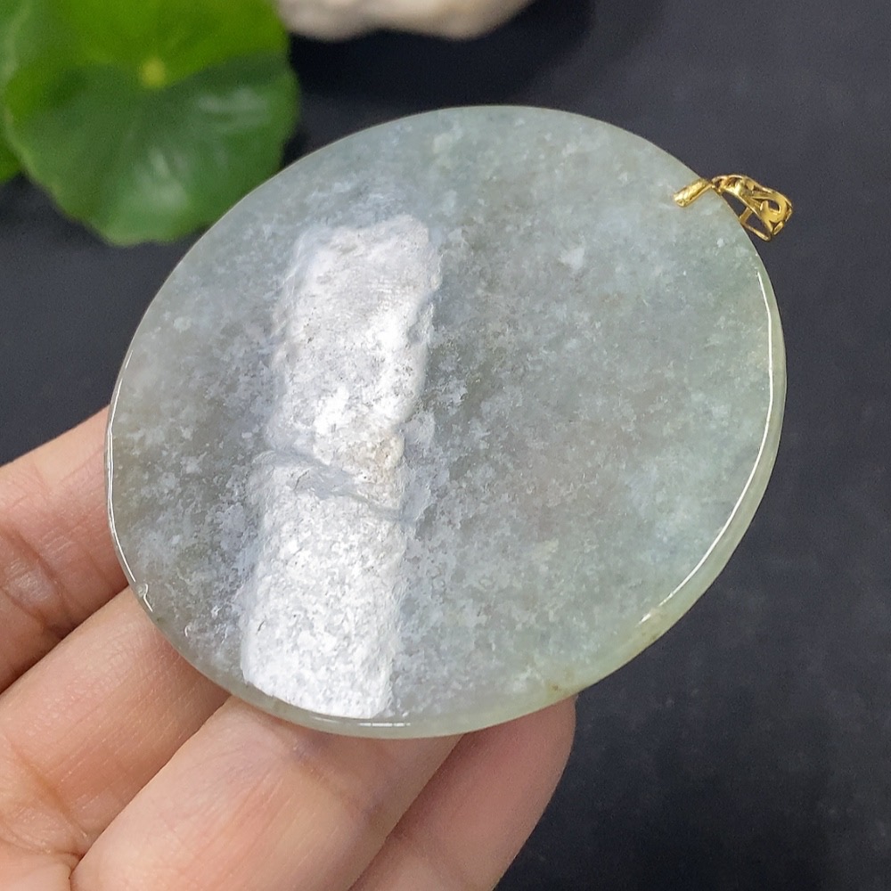 F35116157 Jadeite Plain Pendant 18k Total Weight Approx. 20.72g