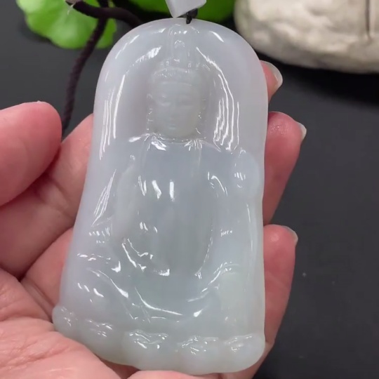 F30520481 Jadeite Guanyin Pendant, Total Weight Approx. 35.18g