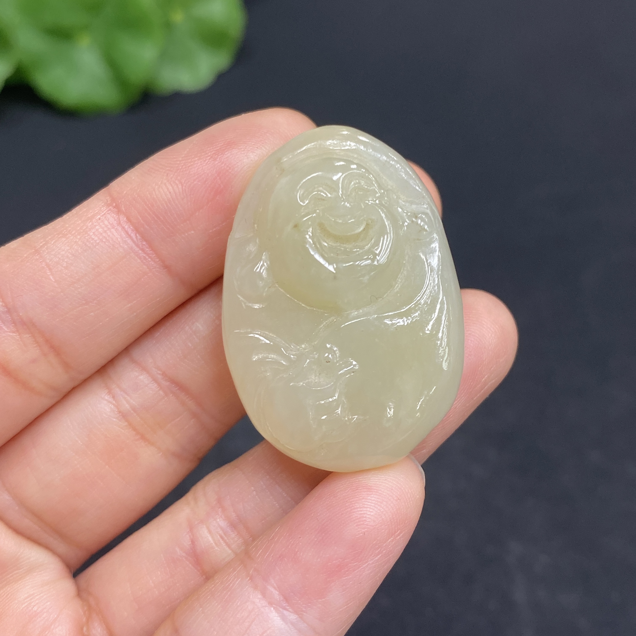 H32813095 Hetian Jade Pendant Buddha Total Weight Approx. 17.6g