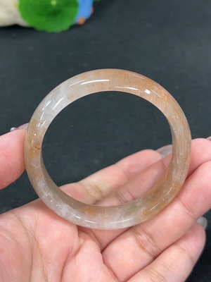 H41844076 非洲翠(独龙玉)正圈手镯 圈口54.3 货品总重约40.6g