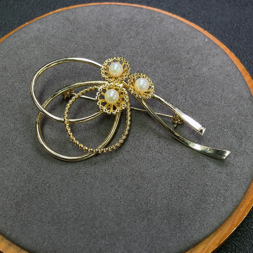 C31578878 Pearl Brooch Non-Gold Total Weight Approx.10.20g Stone Size Approx.4.7mm