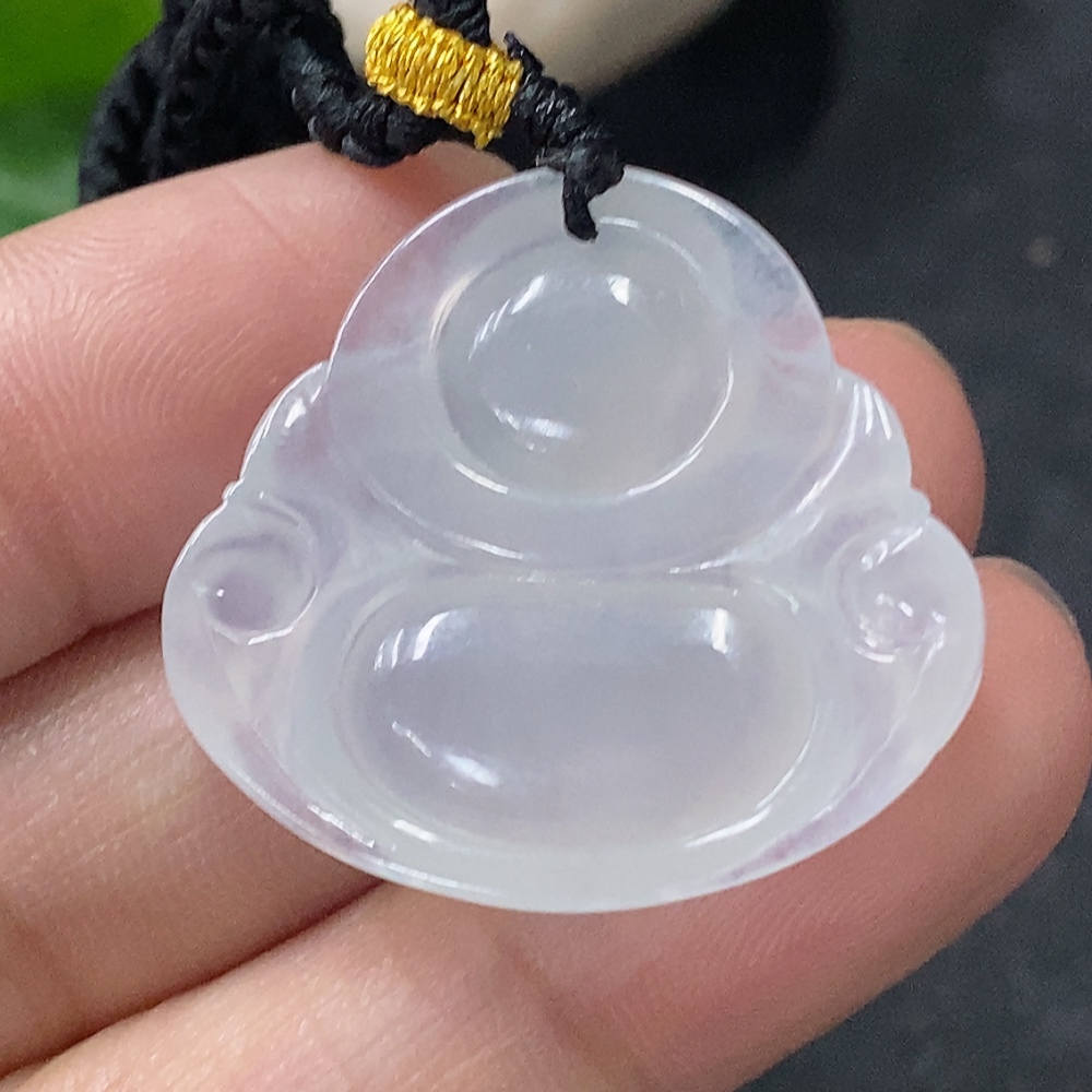 F33913675 Jadeite Pendant Buddha, Total Weight Approx. 8.54g Including Rope