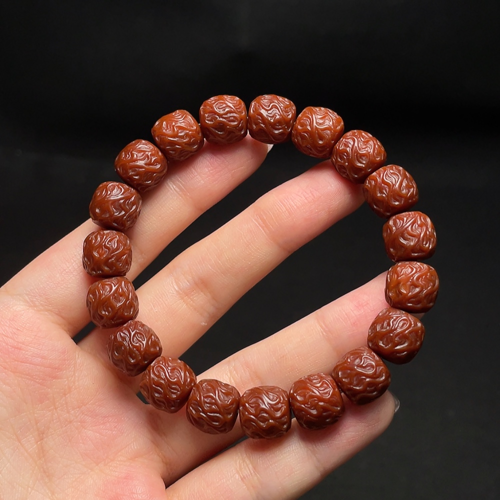 W34987952 Monkey Head Bead Bracelet, Total Weight Approx. 16.98g, Size 10.9mm