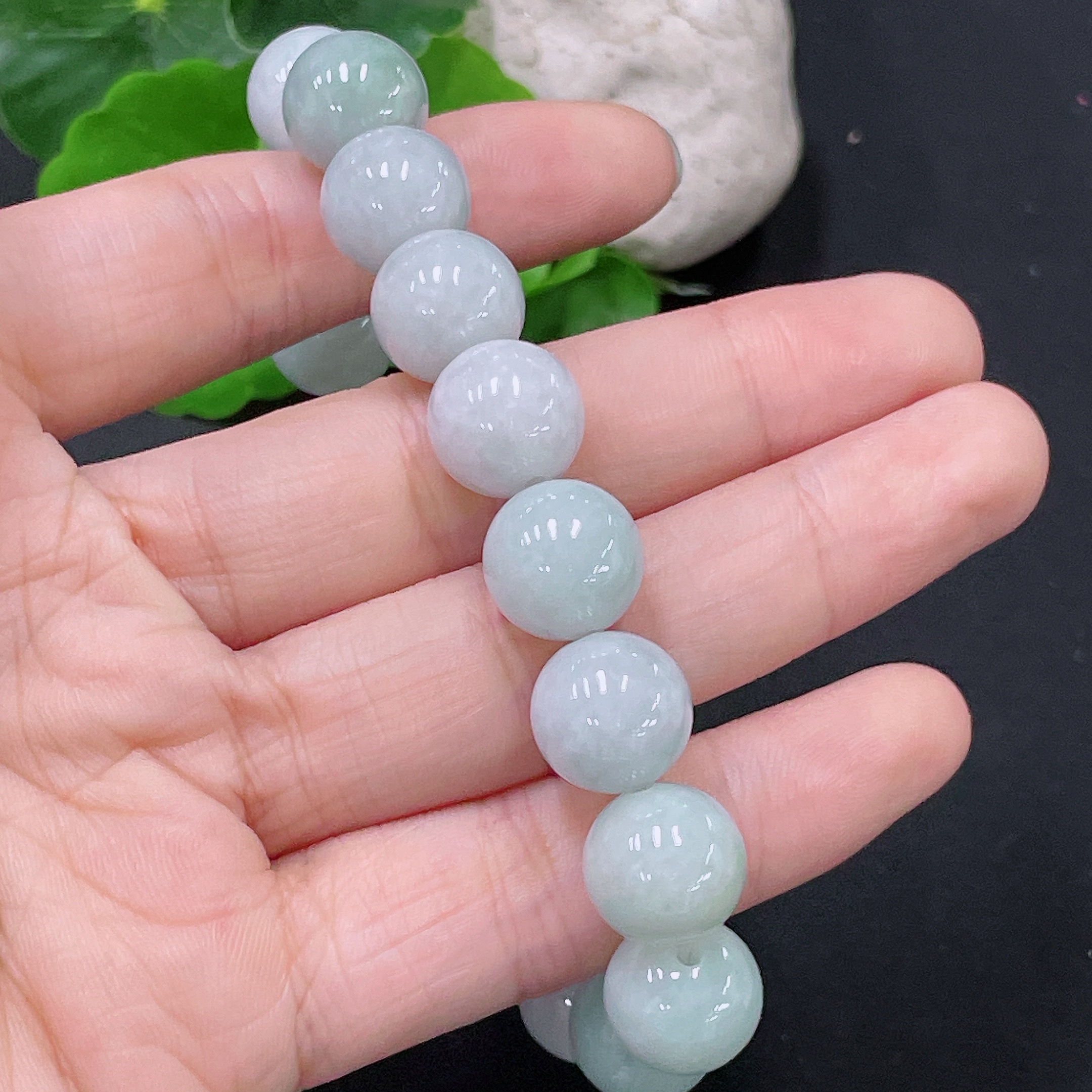 F33893080 Jadeite Bracelet Approximately 12mm, Total Weight About 53.1g
