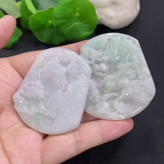F32800874 Jadeite Landscape Pendant Sell as a Lot