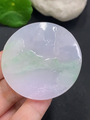 F33857021 Jadeite Landscape Pendant, Total Weight Approximately 27.7g