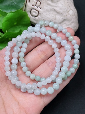 F33894046 Jadeite Bead Necklace Approx. 6.7mm