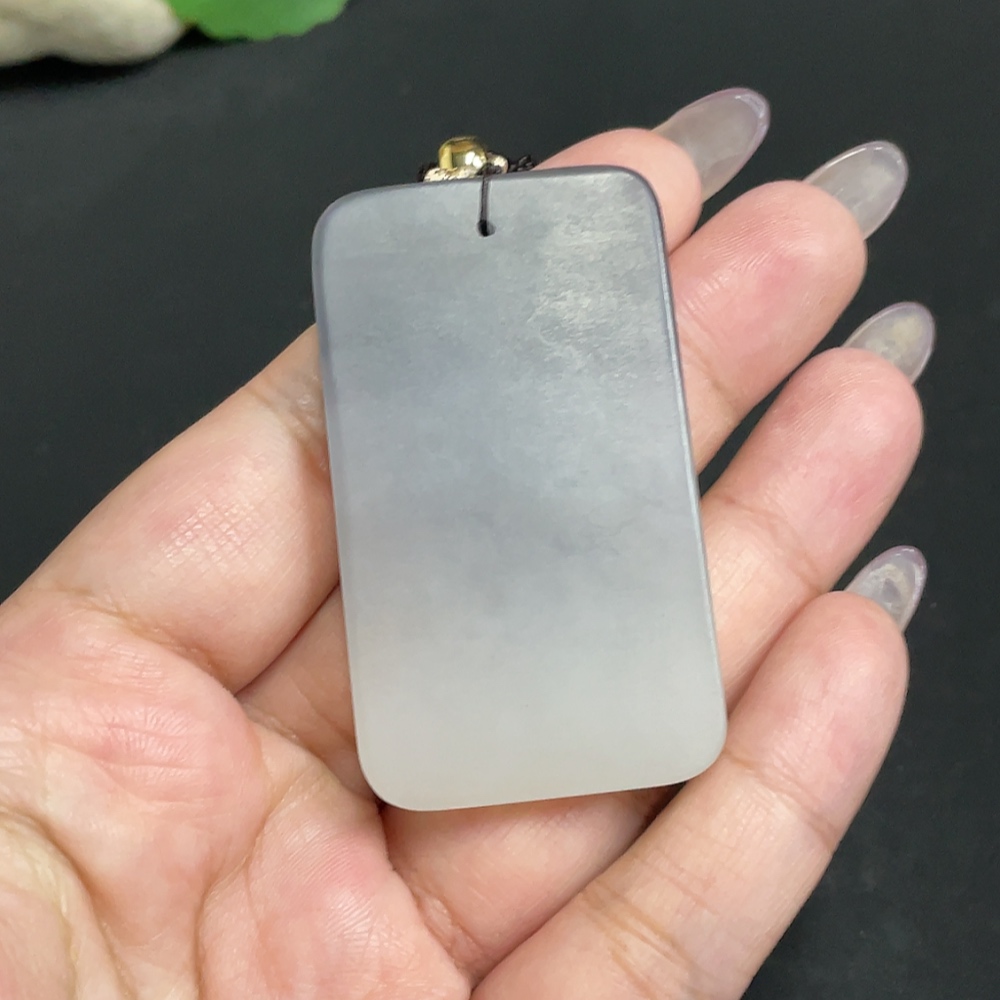 H34956432 Hetian Jade Pendant Landscape Total Weight Approx. [with Rope] 40g