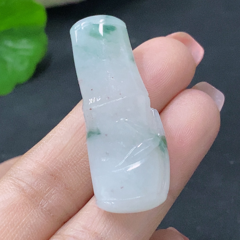 F27089779 Jadeite Pendant Bamboo Section Total Weight Approx. 7.69g