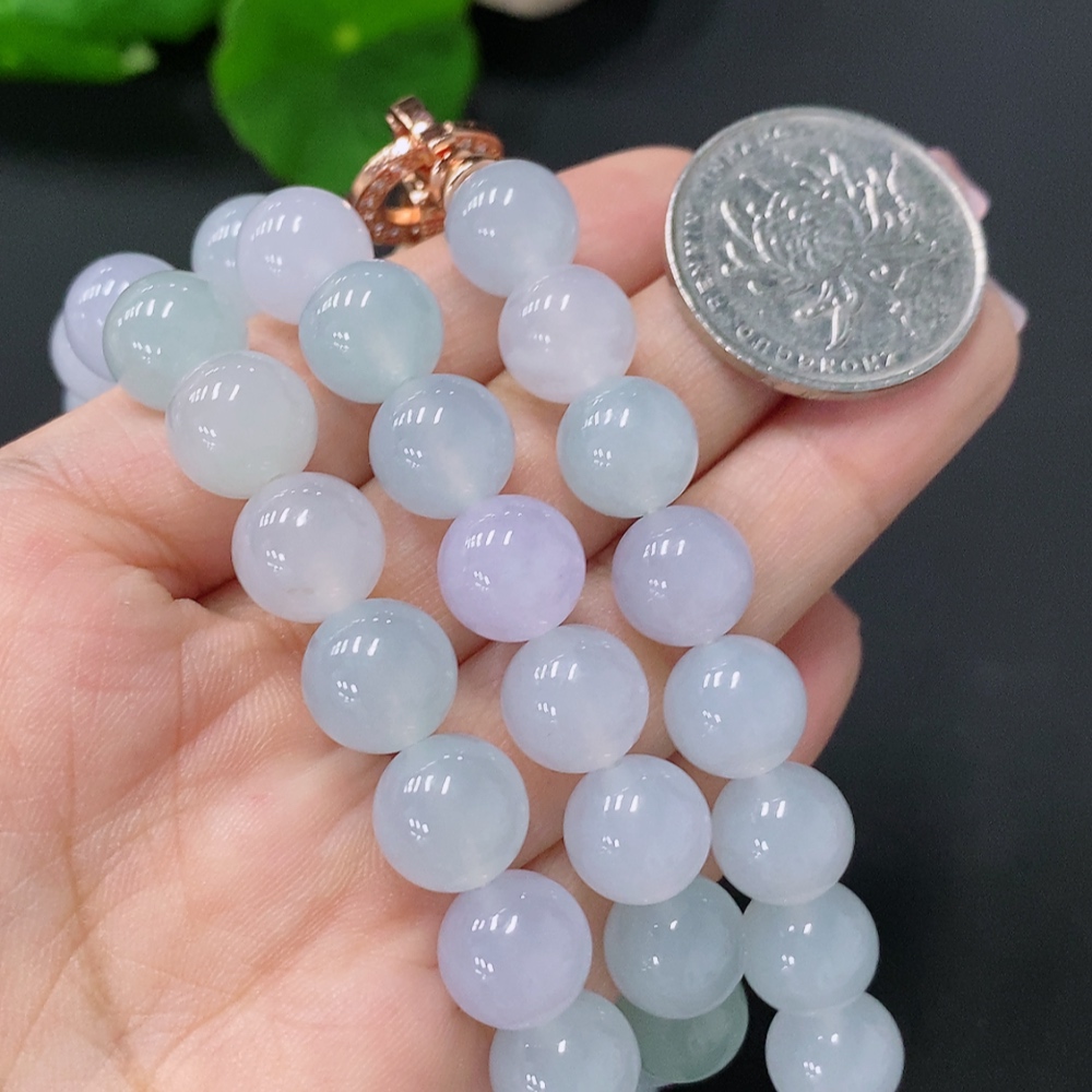 F28307875 Jadeite Bead Necklace Approx. 10mm Total Weight Approx. 117.8g Non-Gold