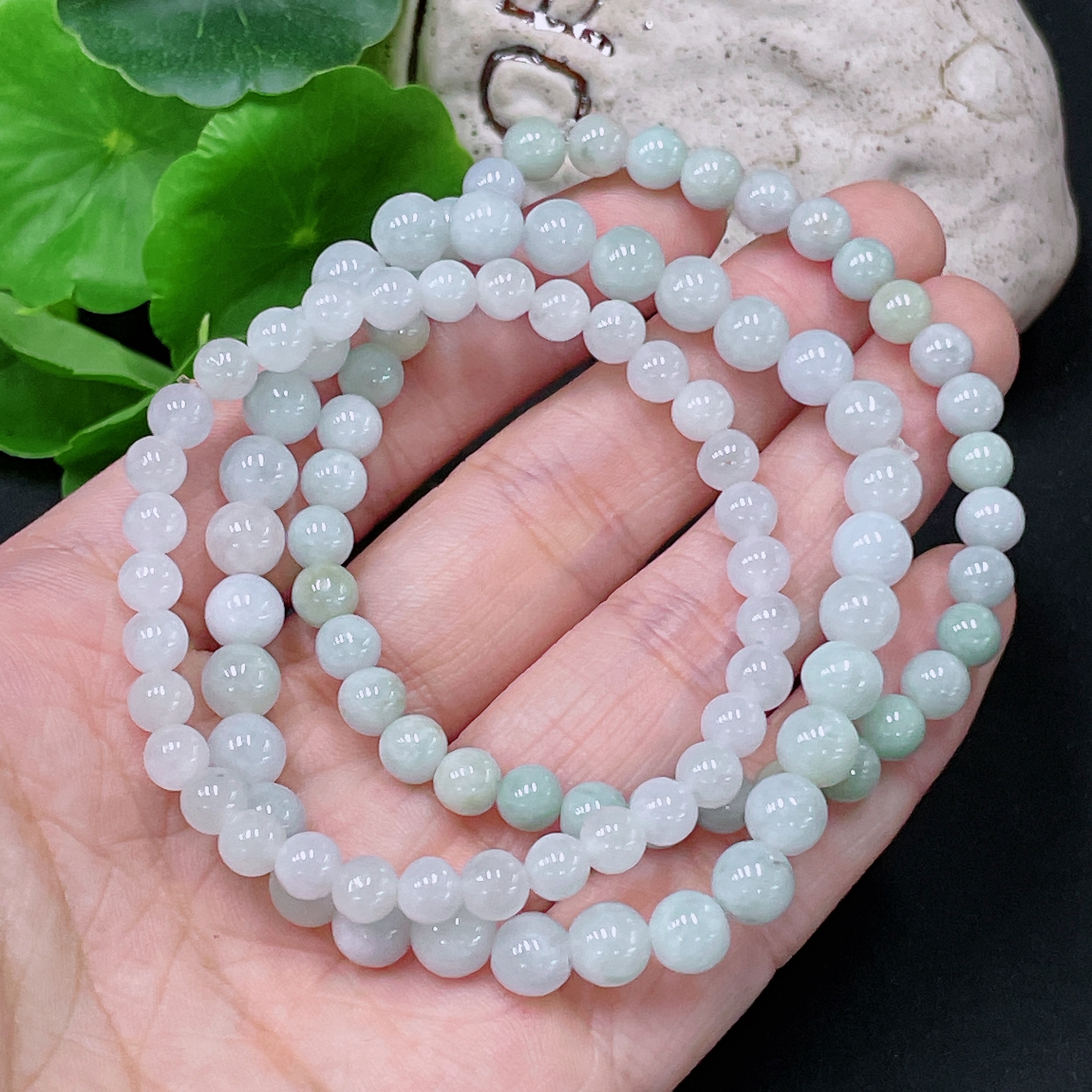 F33894046 Jadeite Bead Necklace Approx. 6.7mm