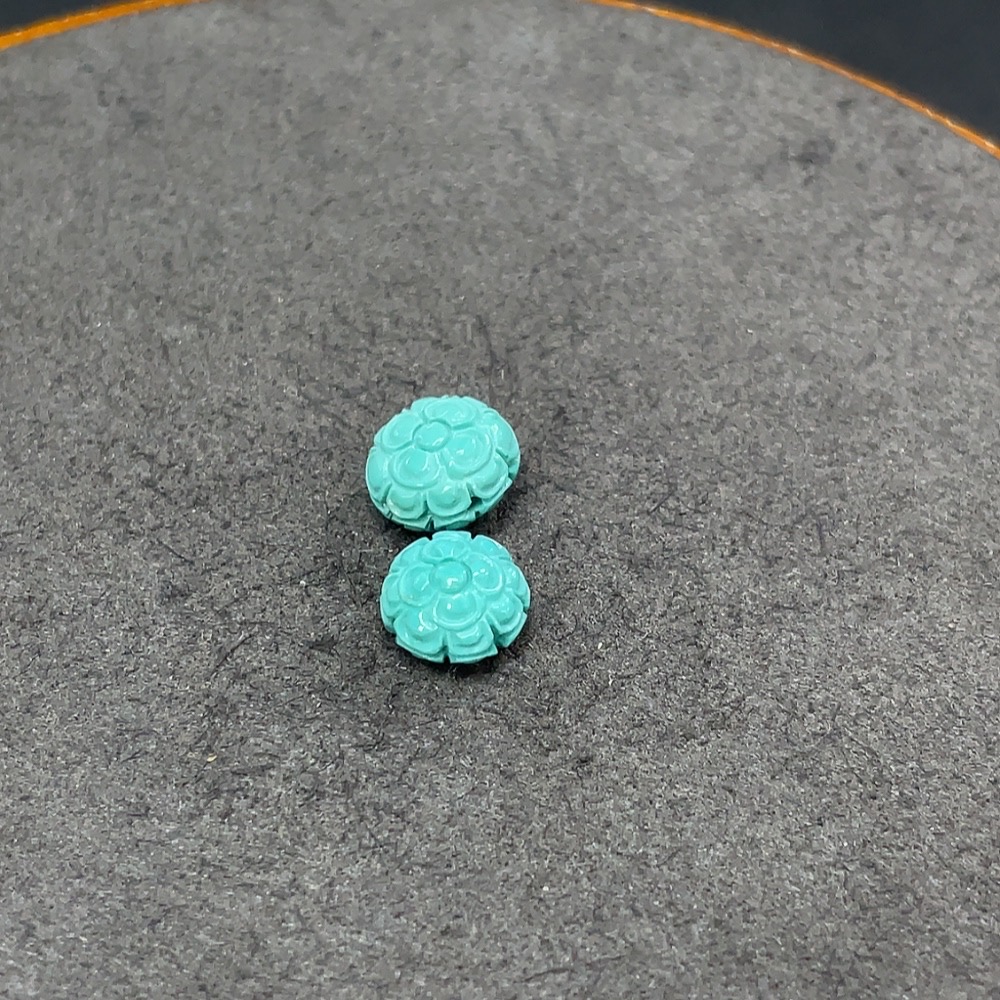 C34990538 Turquoise Jewelry, Color Origin Undetermined, Contains Other Mineral Components, Total Weight Approximately 1.1g, Sell as a Lot
