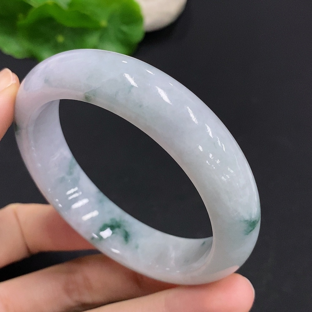 F32757873 Jadeite Round Bangle Total Weight About 70g Size 56