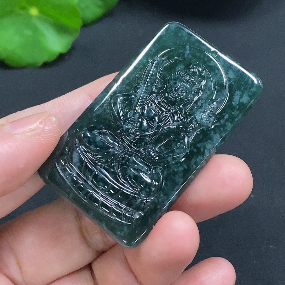 F30542775 JadeiteBodhisattva Akashagarbha Pendant