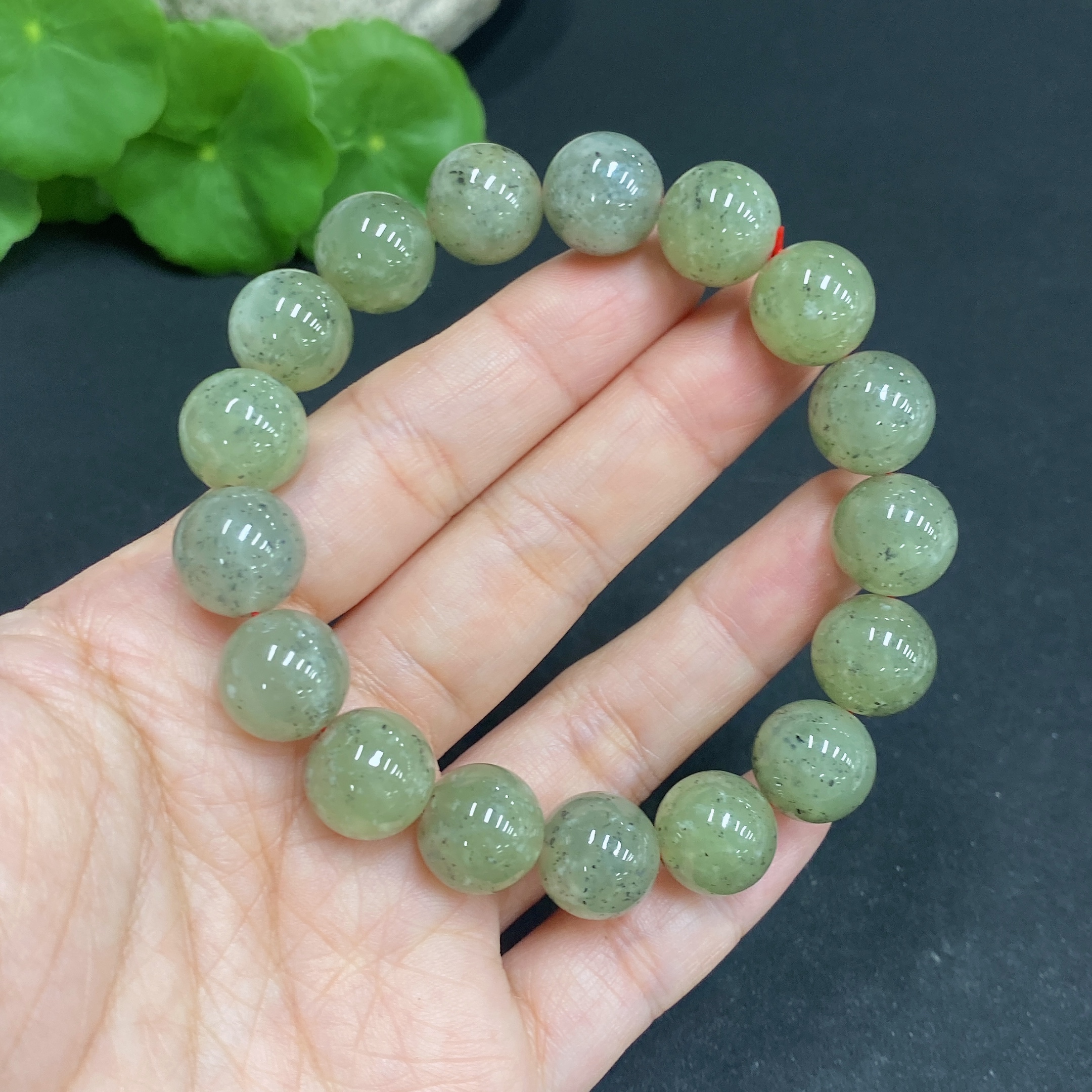 H34015776 Hetian Jade Bracelet Approx.11.7mm Total Weight Approx.45.1g