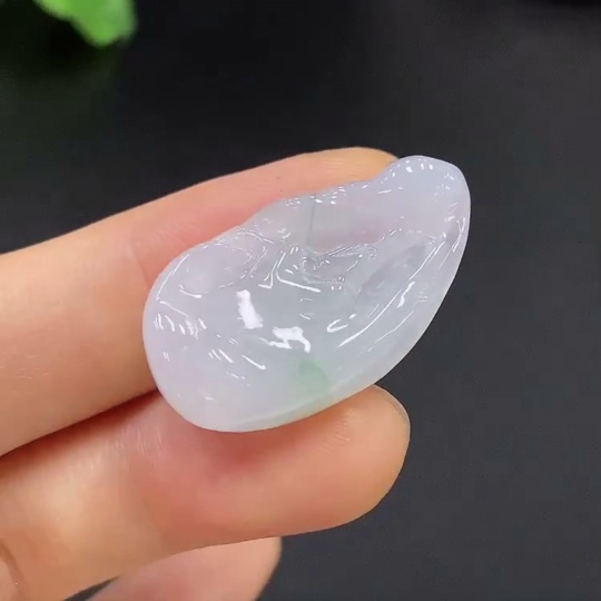 F22437448 Jadeite Formless Guanyin Pendant Total Weight 4.633g