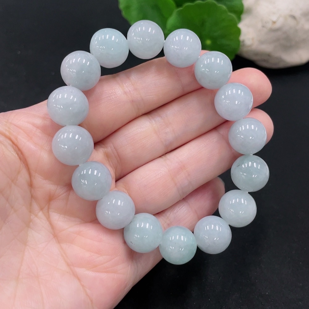 F31675392 JadeiteBead Bracelet, Approx. 12.3mm, Total Weight Approx. 51.6g