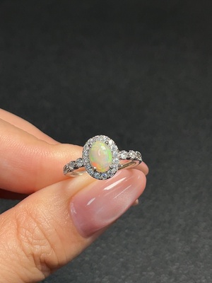 C33854187 Opal ring adjustable non-gold total weight approx. 1.72g