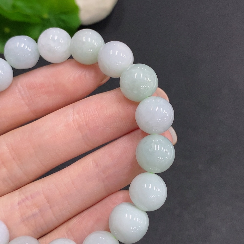 F34060551 Jadeite Bracelet Total Weight About 39.3g Size 10.7mm Approx.