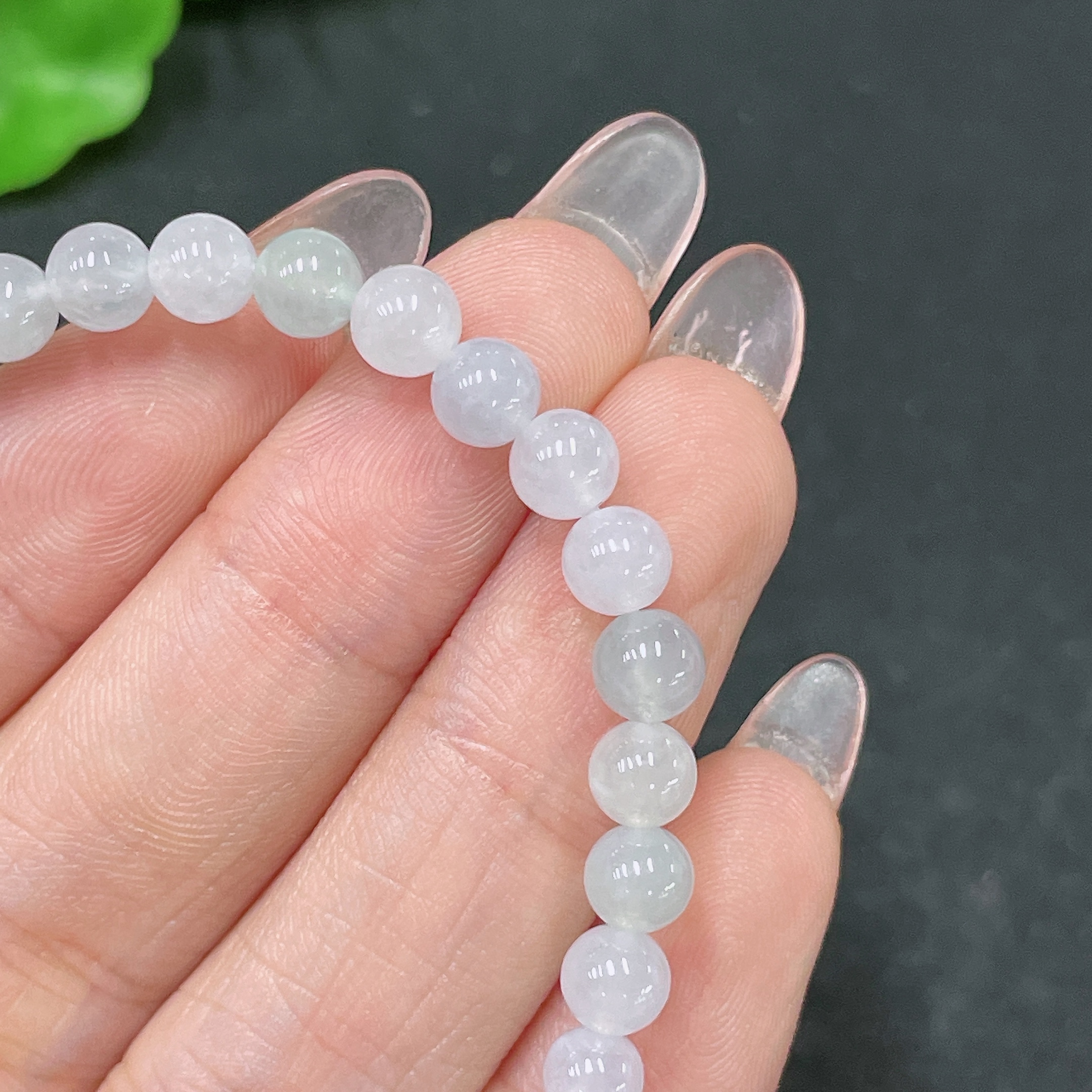 F34046174 Jadeite Bracelet Total Weight Approx.8.67g Size About 5.6mm