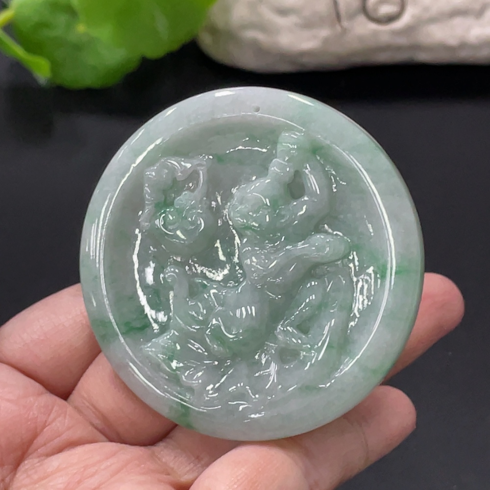 F33875497 Jadeite Pendant Total Weight Approx. 40.9g