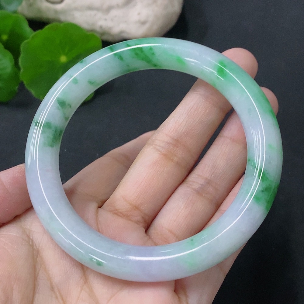 F33849668 Jadeite Round Bangle Size 54.8mm Total Weight Approx. 51g
