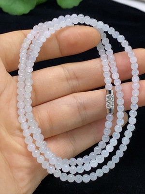 F33861545 Jadeite Bead Necklace Approx. 3.5mm Total Weight Approx. 15.36g Non-Gold