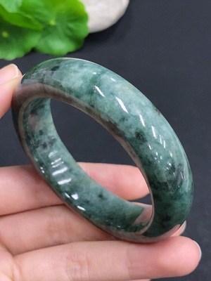F32807546 Jadeite Circular Bracelet Total Weight Approx. 68.1g Size 52.5 Containing Other Minerals