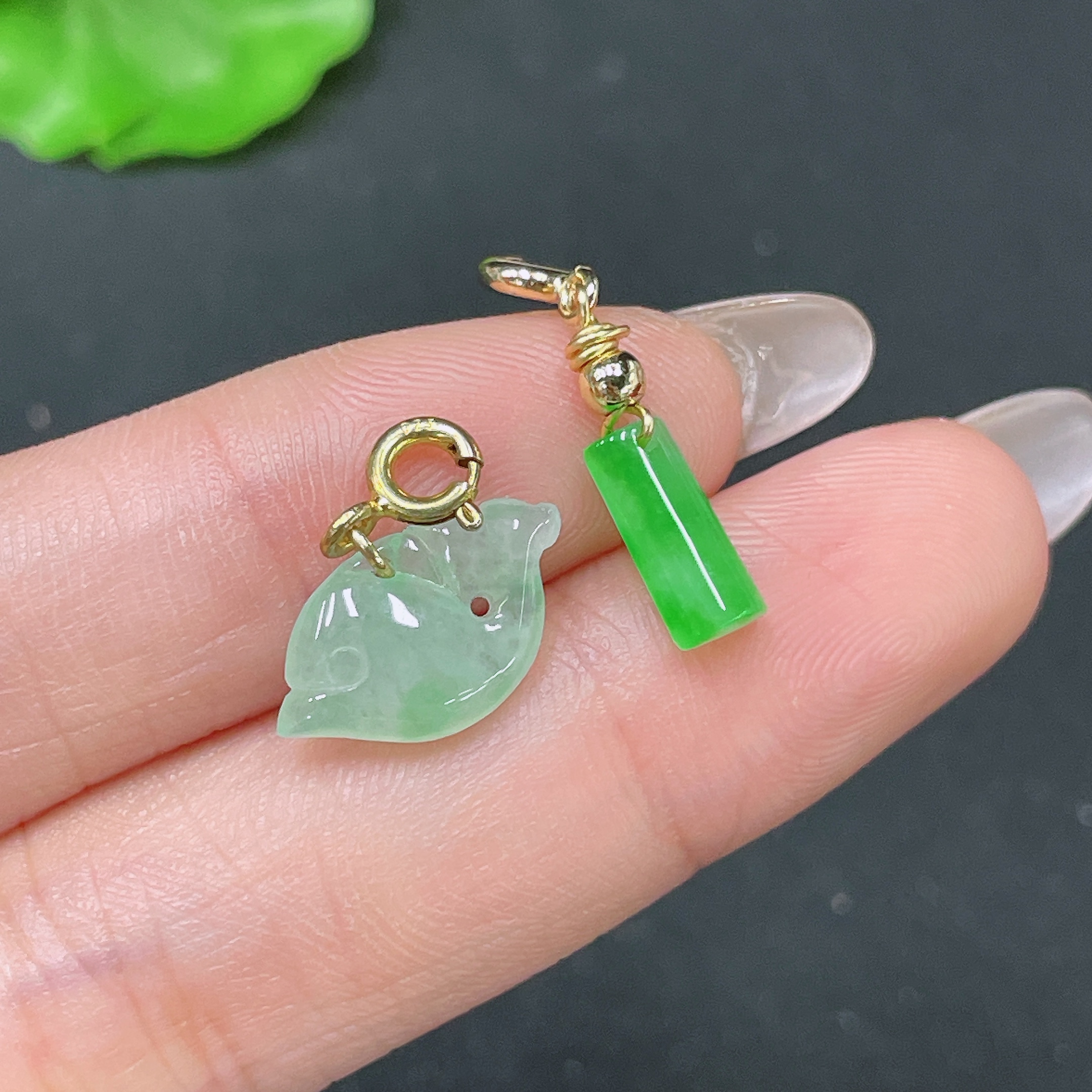 F35105347 Jadeite Inlaid Pendant Non-Gold