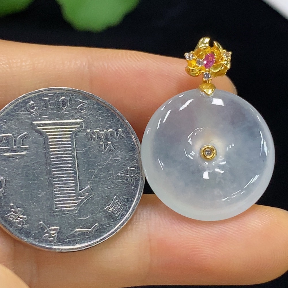 F35095185 Jadeite Peace Knot Pendant 18k Non-Diamond Total Weight Approx.5g