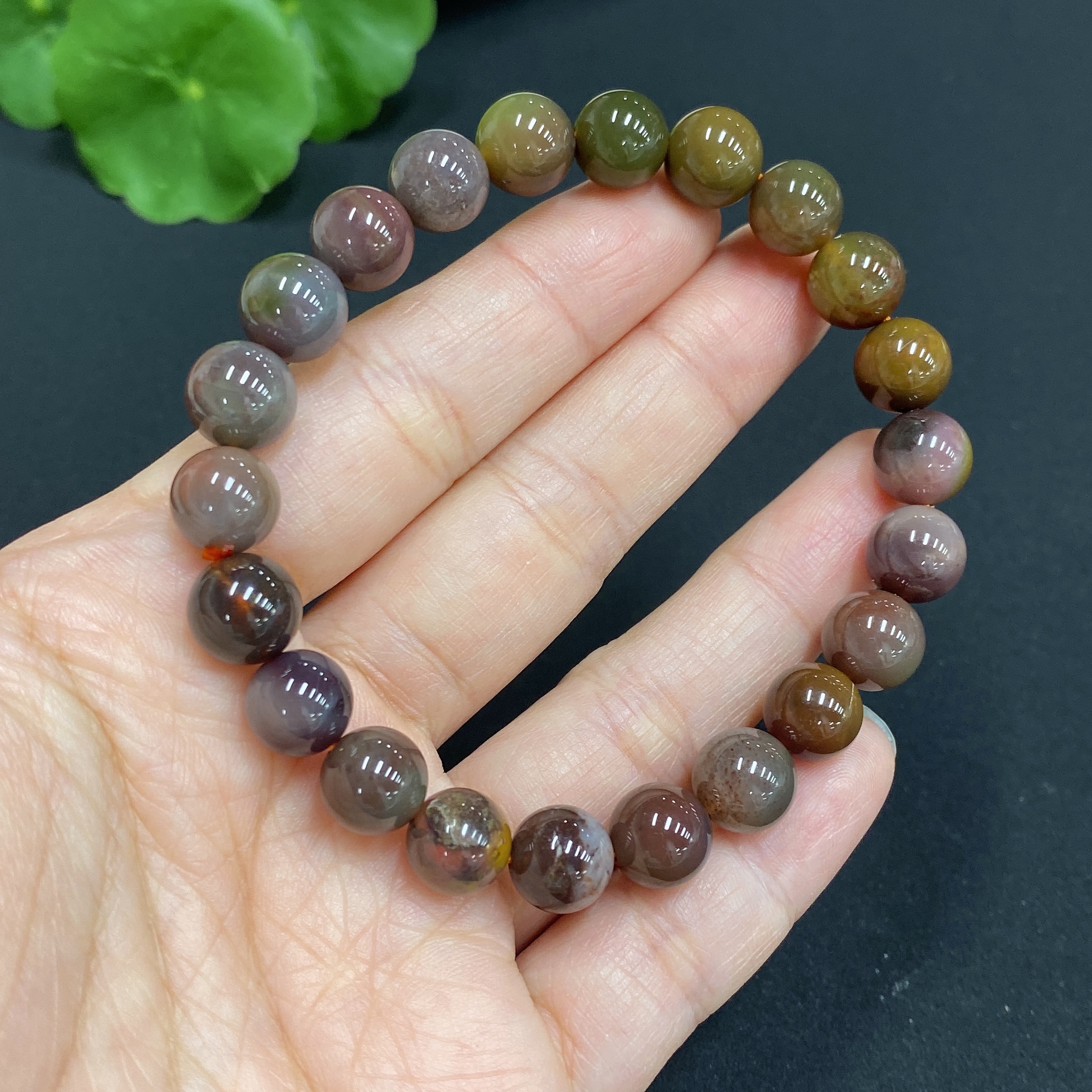 H32759952 Salt Source Agate Bracelet, approx. 8.3mm, total weight approx. 20g