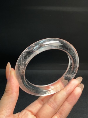 C31656076 Crystal Bracelet with Visible Organic Matter, Total Weight Approx. 76.3g, Size 60