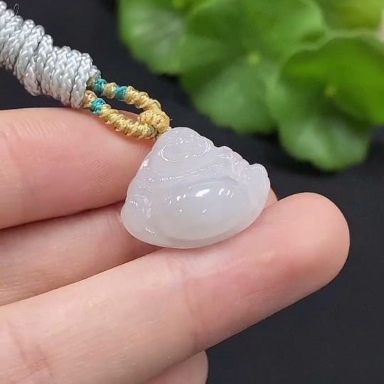 F35166298 Jadeite Buddha Pendant Total Weight Approx. 3.58g