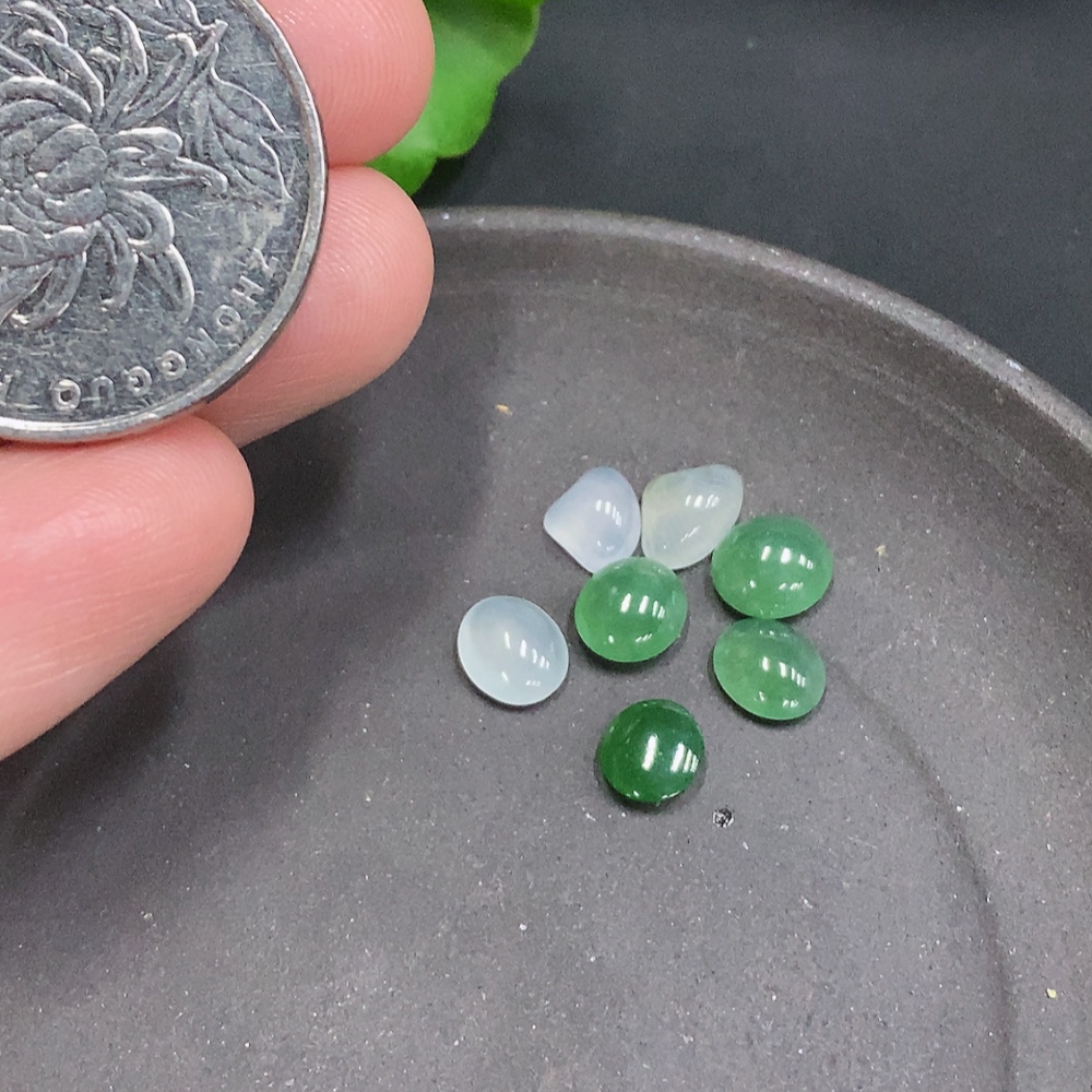 F27058156 Jadeite Inlaid Pieces Sell as a Lot