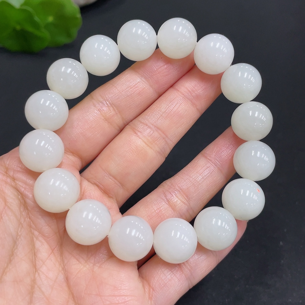 H34037332 Hetian Jade Bracelet, Approx. 12.8mm, Total Weight Approx. 53.4g