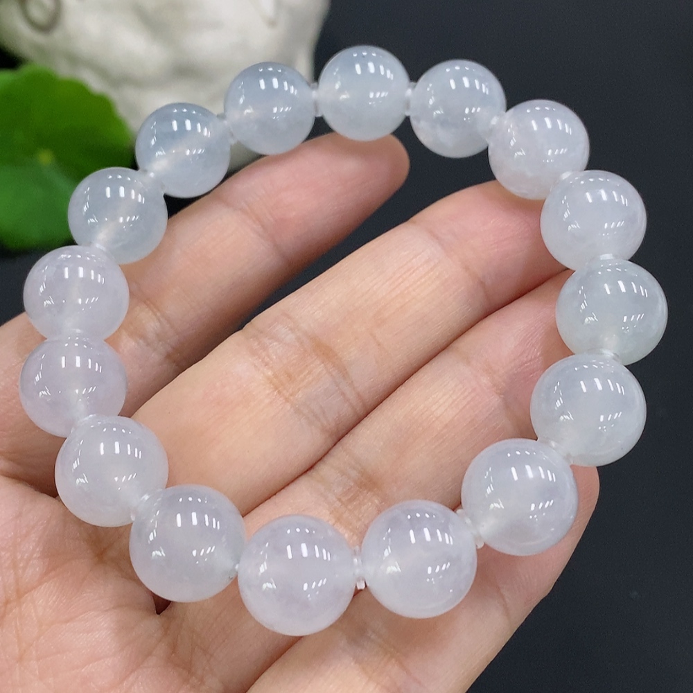 F28191210 Jadeite Bead Necklace Approx. 11.6mm Total Weight Approx. 45g