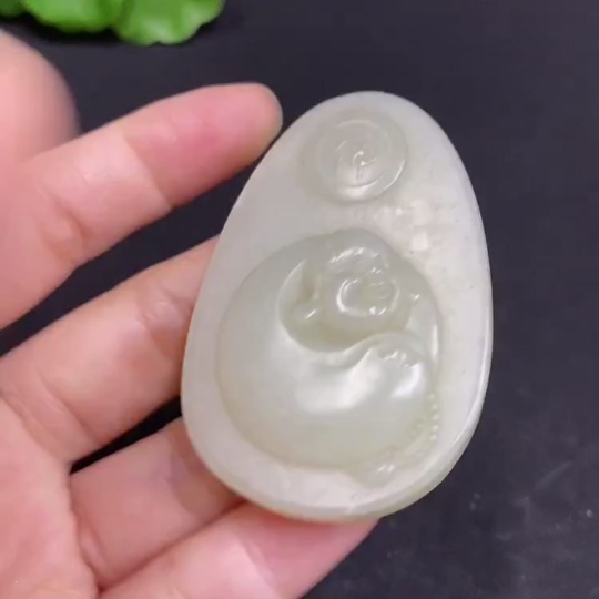 H33879955 Hetian Jade Pendant, Buddha, Total Weight: Approx. 33.9g