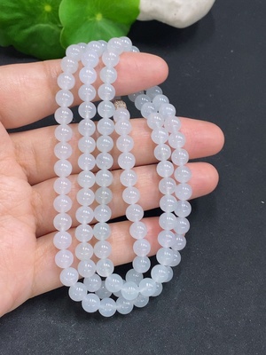 F29391325 Jadeite Bead Necklace Approx. 5.8mm Non-Gold Total Weight Approx. 39.6g