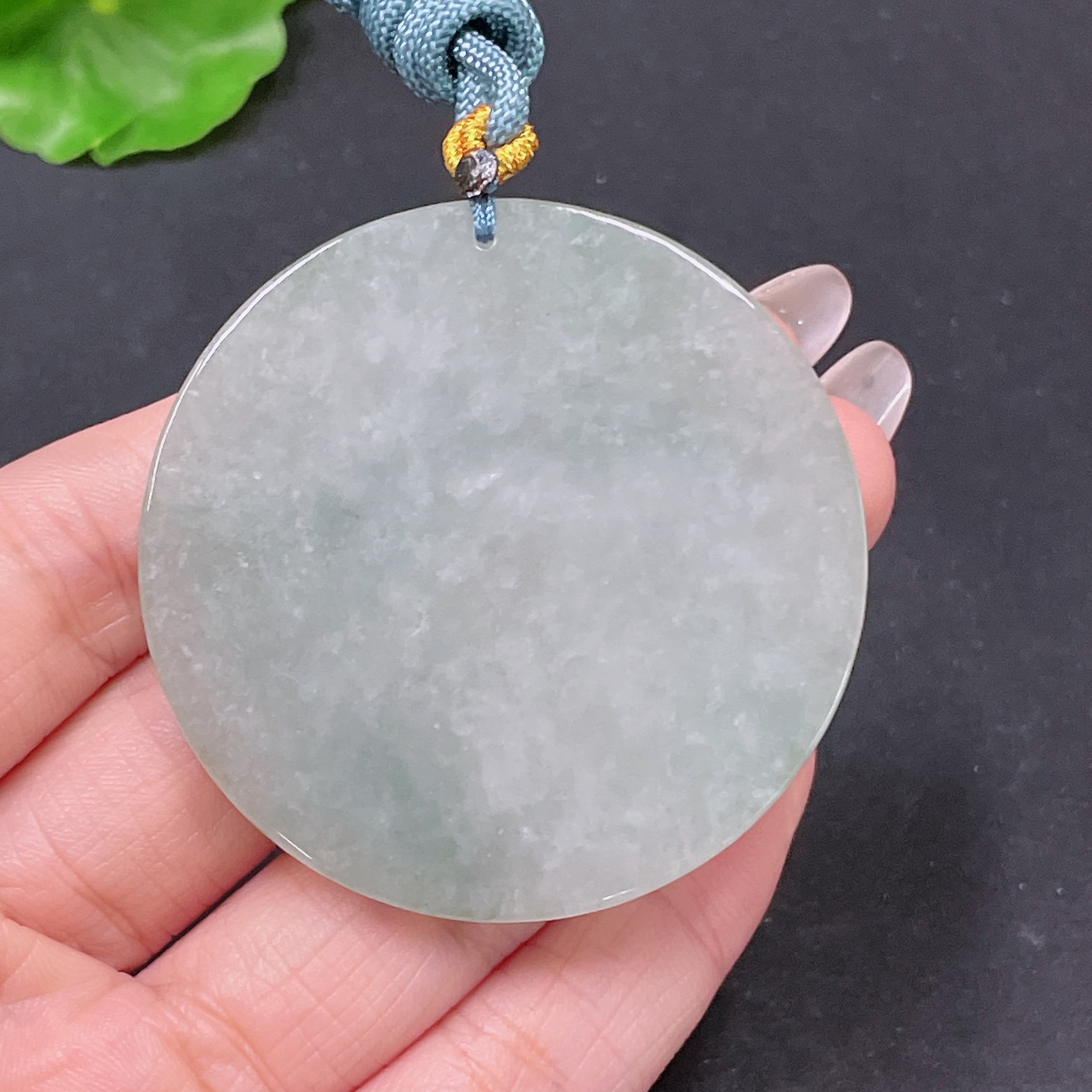 F35105356 Jadeite Pendant Dragon Plaque with Cord Total Weight Approx. 33.81g