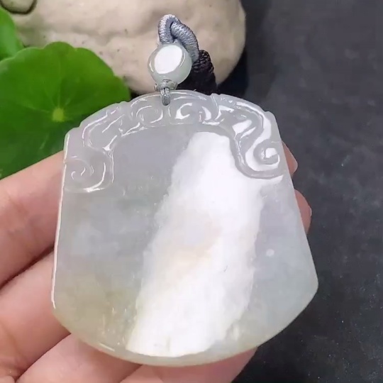 F34976323 Jadeite Pendant Antique Plaque Total Weight Approx. 21.27g Including Rope