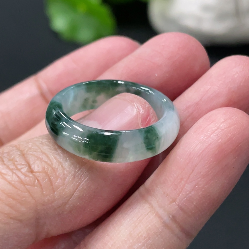 F34018037 Jadeite Ring Size 16 Total Weight Approx. 3.229g