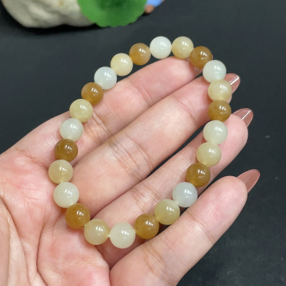 H34004024 Hetian Jade Bracelet, Approx. 7.7mm, Total Weight About 19g