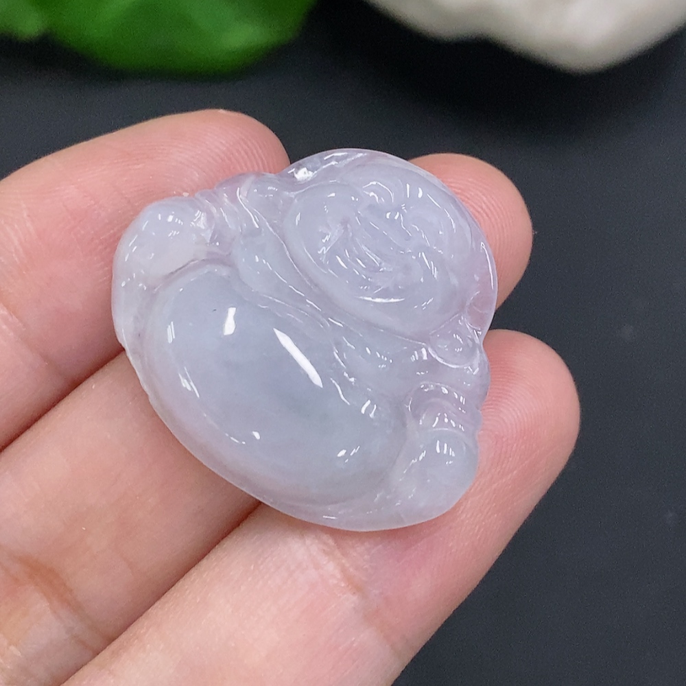 F34022904 Jadeite Buddha Pendant Total Weight Approx. 5.7g
